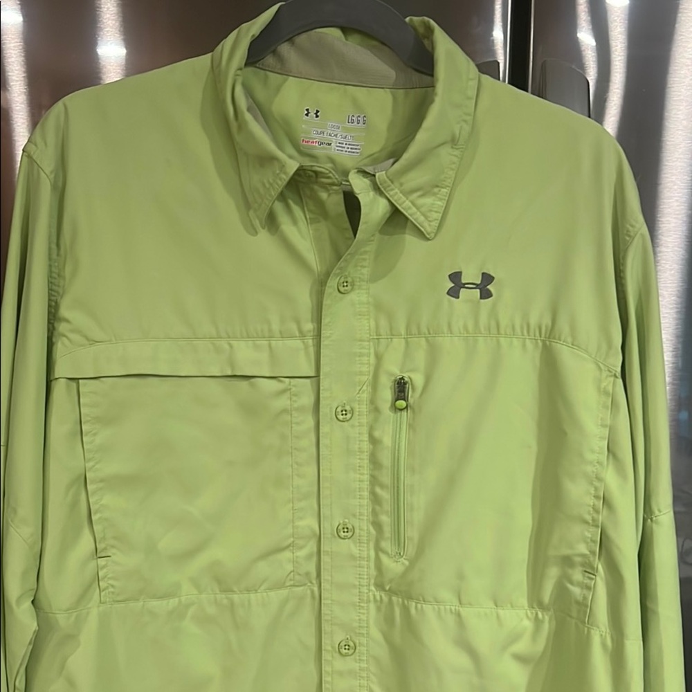 Under Armour lime green long sleeve shirt
